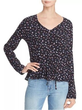RAILS Beaux Butterfly Print Blouse